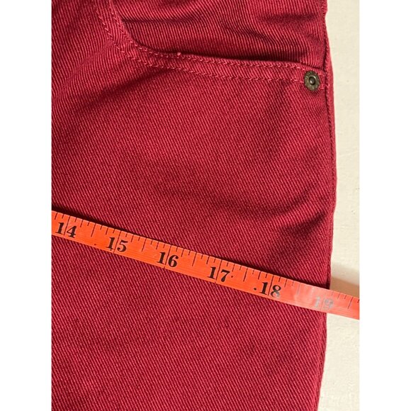 Vintage Jeanology Red Cotton Women's Pants Size 8 Straight Leg 5 Pocket - Picture 8 of 15